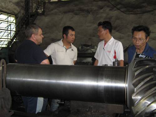 Phục hồi Trục đầu vào hộp giảm tốc máy nghiền